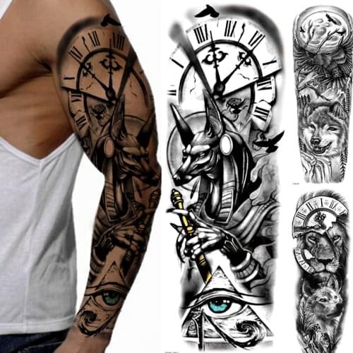 Temporary Tattoos Man Cuckold Fox Wolf Tiger Fake Tattoo Body Jewelry Chest Arm Leg Water Transfer Tattoo Stickers Decals Boy