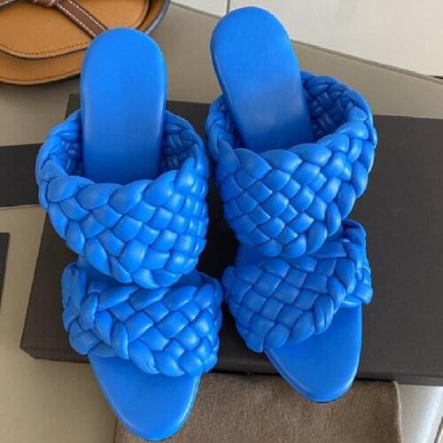 Slippers Women High Heel Pumps Stitching Flat Shoes Outdoor Home Zapatos De Mujer Hot Selling Slippers Pointed Toe Shoes Woman