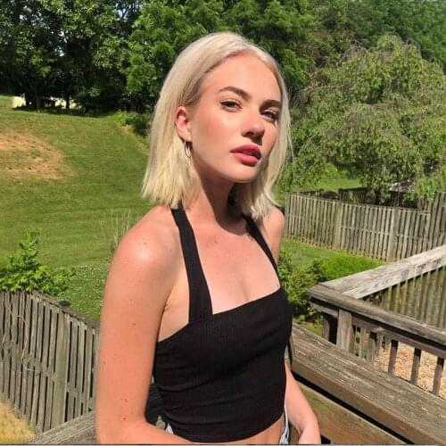 Women Cotton Wireless Sexy Satin Crop Tops Bralette Crochet Female Spaghetti Strap T-shirt Cropped With Chest Padded Camisole