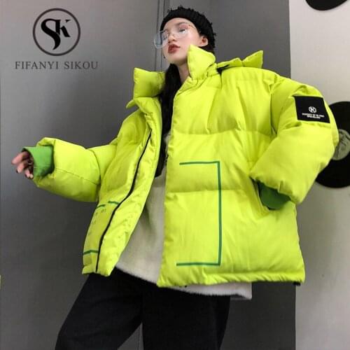 Winter Jacket Women Hooded Parkas Fashion Down Cotton Coat Loose Plus Size Overcoat Female Thick Warm Parka Jacket Winter Coat