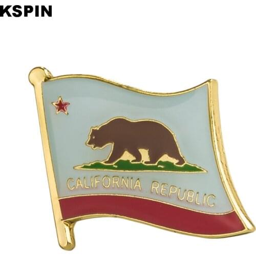 U.S.A California Republic State Badges flag badge flag lapal pin on backpack pins for clothes 1PC XY0200