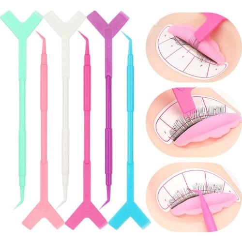 10Pcs Perm Eyelash Wand Eyelash Lifting Kit Curlers Curl Silicone Pads Y Brushes Eye Lash Extension Tool Lash Clean Comb