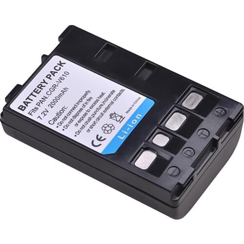 AsperX 2000mAh 1pcs CGR-V610 CGR V610 CGRV610 Battery for Panasonic NV-RX14 NV-RX18 NV-RX24 NV-RX27 RX37 RX18B RZ10 Battery