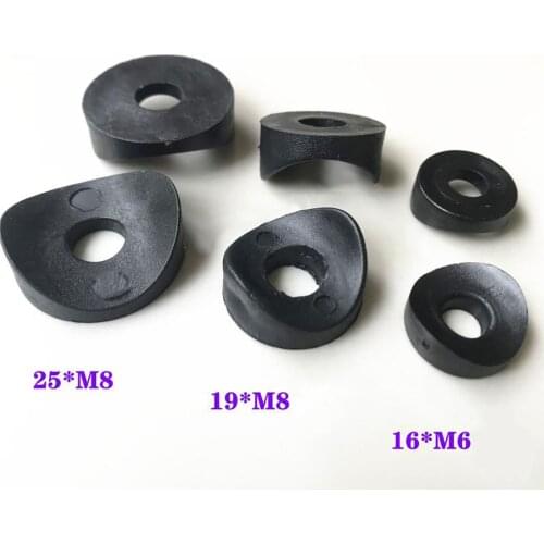20Pcs Black Plastic Round Washer Hole Plug 16x6mm-25x8mm Protection Gasket Dust Seal End Cover Caps For Pipe Bolt Furniture