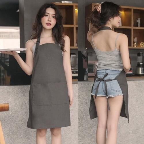 Denim canvas apron Barista Bartender Baker Chef Catering Uniform Florist Carpenter Tattoo Artist Painter Gardener Work Wear