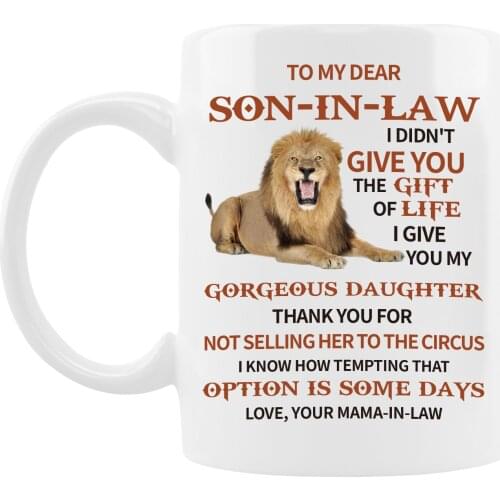 Personalized Coffee Mugs and Cups Wedding Gifts White Ceramic Mug 11oz Reusable Milk Tea Beer Cup Friends Creative Eco Friendly