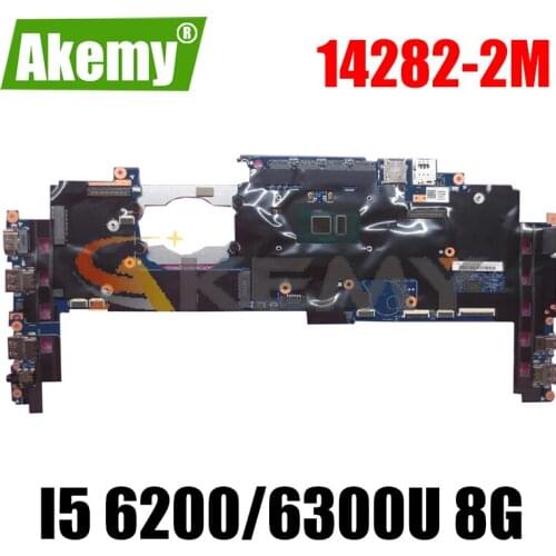 For Lenovo ThinkPad X1 Yoga 1st Gen X1 Carbon 4th Gen laptop motherboard 14282-2M W/ i5 6200/6300U CPU 8G-RAM Mainboard