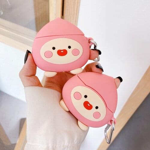 3D Cartoon Cute Cat Avocado Soft Silicone Earphone Case For airpods 1 2 Pro case Wireless Headphone Charging Protective cover