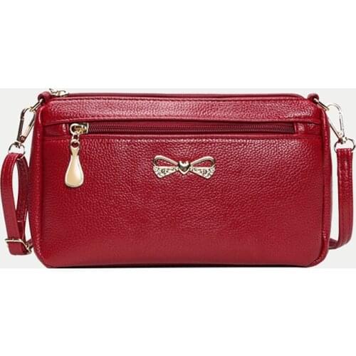 New Arrivals Women Shoulder Crossbody Bags Purse Bowknot PU Leather Messenger Handbags Small Phone Pocket for mama