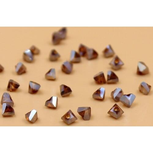 Wholesale 6mm 100pcs Triangle Austria Crystal Beads For Jewelry Making DIY Handmade Bracelet