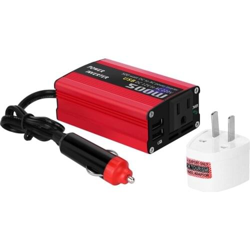 500W DC to AC Power Converter DC 12V to 110V 220V AC Car Inverter Automatic Transformer With Dual USB Car Adapter