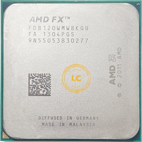 AMD FX-Series FX 8120 FX8120 FX-8120 3.1 GHz 95W Eight-Core CPU Processor FD8120WMW8KGU Socket AM3