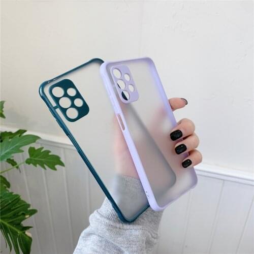 For Samsung Galaxy A52 A42 A72 A51 A71 A32 A12 A21S A31 A50 A30 S21 Ultra S20 Plus Note 20 Shockproof Matte Armor Case Back Case