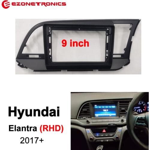2Din Car DVD Frame Audio Fitting Adaptor Dash Trim Kits Facia Panel 9inch For Hyundai Elantra 2019 Double Din Radio Player