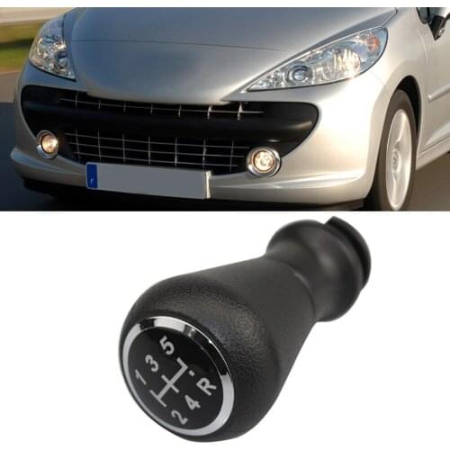 Speed Gear Shift Knob Stick Head Car Gear Lever 5-Speed Adapter for Peugeot 206 207 307 Manual Transmision Models