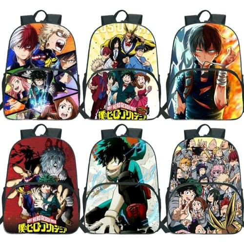 Anime My Hero Academia Backpack Traval Bags Popular Pattern School Bag Children Boys Girls Daily Cartoon Mochilas Teens Bookbag