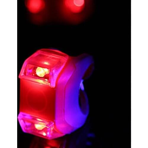 Ultra Bright Bike Bicycle Silicone Safety Light LED Light Lamp Flashlight include battery Dynamic Bike Accessories Hot Sale