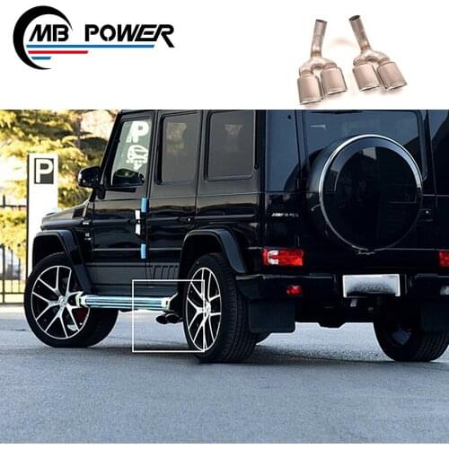 W463 exhaust tips with logo 1990-2018y MB G class W463 G63 G65 stainless steel material high quality muffler tips