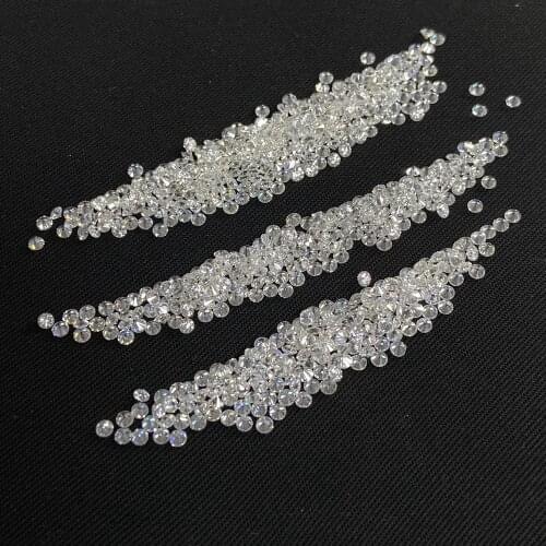 Moisangna 1 Carat 1 Bag 0.75 - 4mm DEF VS CVD Hpht Small Round Diamond Loose Gemstone For Hip Hop Watch Making