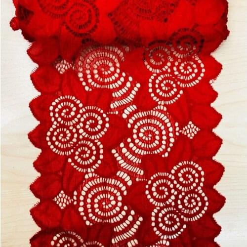 10Yards Red Floral Lace Sewing Accessories DIY Clothes Wedding Decorative Skirt Lingerie Headband High Quality