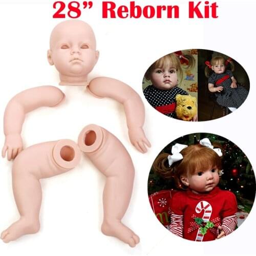 28" reborn kits New model hot sale reborn doll kit bb reborn DIY blank kit vivid soft silicone vinyl real gentle touch doll