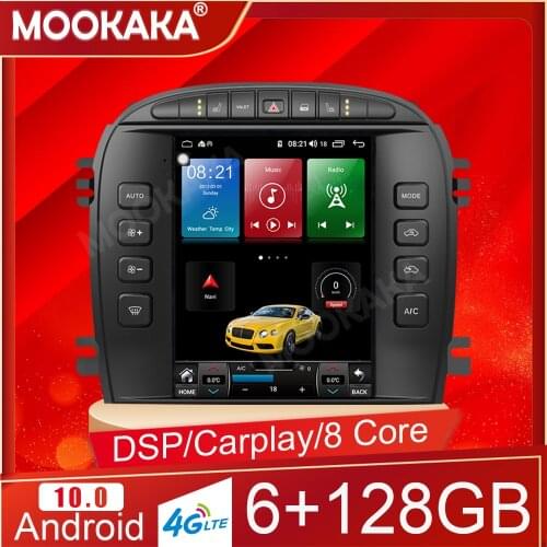 6+128GB Android 10 For Jaguar S-TYPE 2004-2005 Car Multimedia Player Auto Stereo Tape Recorder Navigation Head Unit Carplay