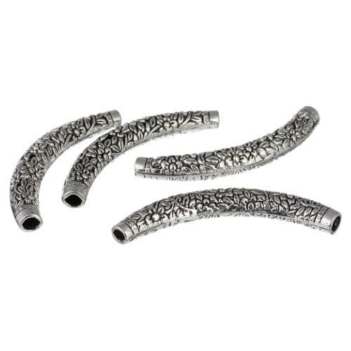 10pcs/lot 10*67mm tube Metal Alloy Spacer Beads Hole Beads Flat Beads Buddha Beads For DIY bracelet Jewelry Making df3s