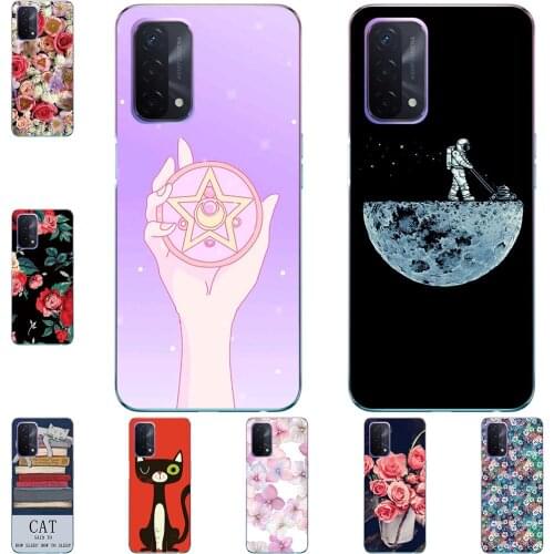 I am alone Phone Case For OPPO A93 5G A94 4G 5G A95 5G 2021 Bags Fashion Luxury Color Cartoon Printed Paint Mobile