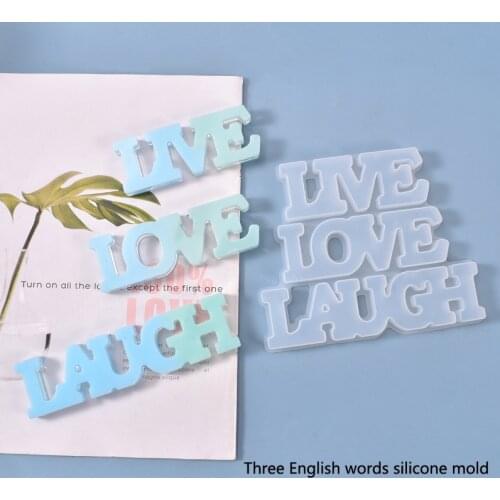 Room Listing Resin Mold,Letter Silicone Molds Resin Word Mold for DIY Craft ,LIVE/LOVE/LAUGH Silicon Molds