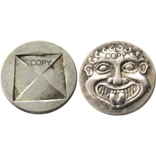 G(21)Greek Silver Coin, THRACE AR Tetradrachm gorgona Silver Plated Copy Coin