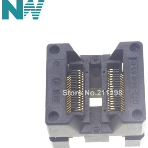 Ic Test Socket Ssop34 To Dip34 Cnv-Ssop-34 Ots-34-0.65Mm Ic Test Block Programmer Adapter