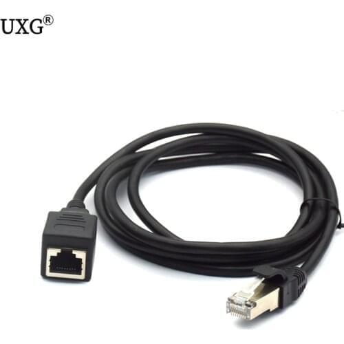 Male To Female RJ45 Ethernet Internet Network LAN RJ45 Extension Cord For Laptop PC ADSL Modem Router Shielded Cable 0.3m 100cm