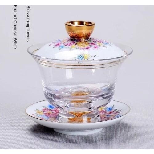 Ceramic Enamel Glass Gai Wan Cha Venti Sancai Teacup Tea Tea Generator with Hand Sopera De Ceramica Gift for Boyfriend Gaiwan