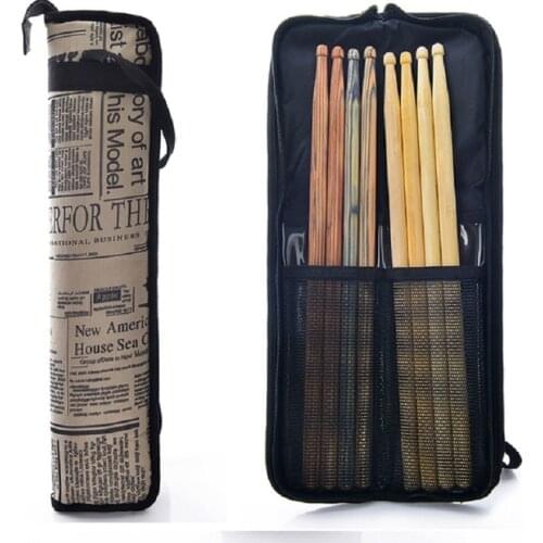 Classic Newspaper Style Drum Stick Bag with Shoulder Strap Thicken and Waterproof