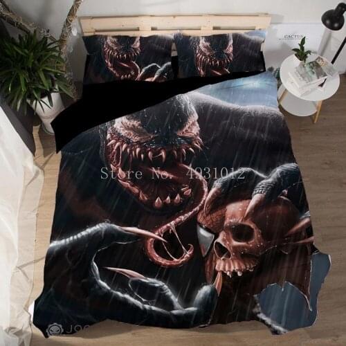 3D Bedding Set 3D Print Design Duvet Cover Sets King Queen Twin Size Dropshipping 3pcs Movie venom Gift for Boys Kids