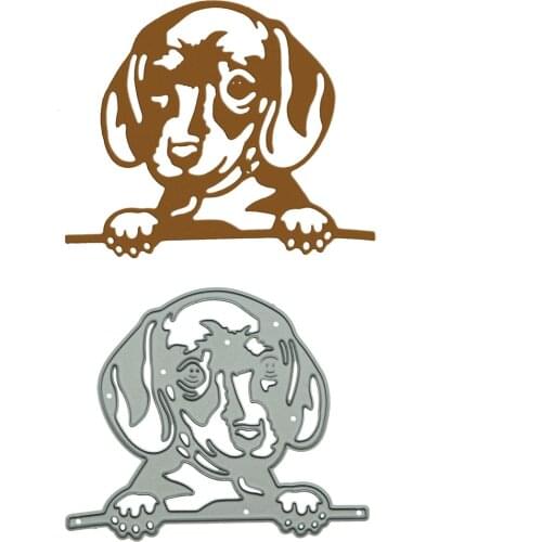 Dachshund Dog Shape Metal Cutting Dies Scrapbooking Paper Craft Knife Cutter Mold For Photo Album Card Decorating