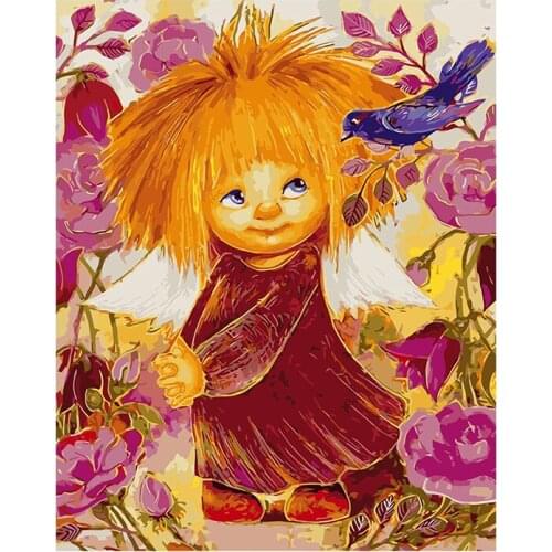 Cute Cartoon Characters Classical Style Handicraft Birthday Gift Living Room Home Decoration DIY Digital Oil Painting By Numbr