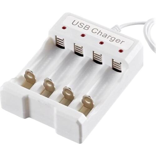 Multi-function 4 Slots Nickel Hydrogen Battery Charger Light Weight Safety Wear Resistance for NI-MH AA AAA Battery