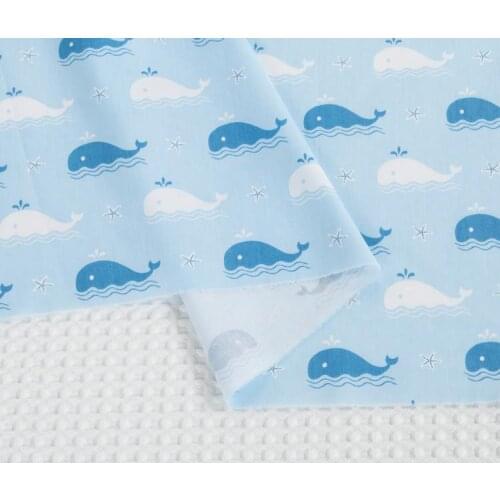 New printed dolphin patterns 50cmx160cm / piece cotton fabric meter fabric blue clothing sewing patchwork fabrics