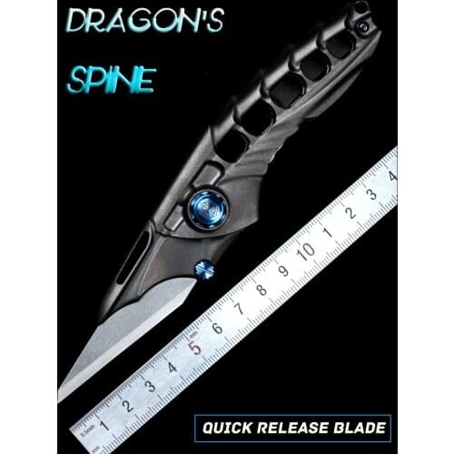 New Titanium Folding Blade Damascus M390 Blade Pocket CS Go Mantis Shrimp Wallpaper Knife Portable Selfdefense Survival Knives