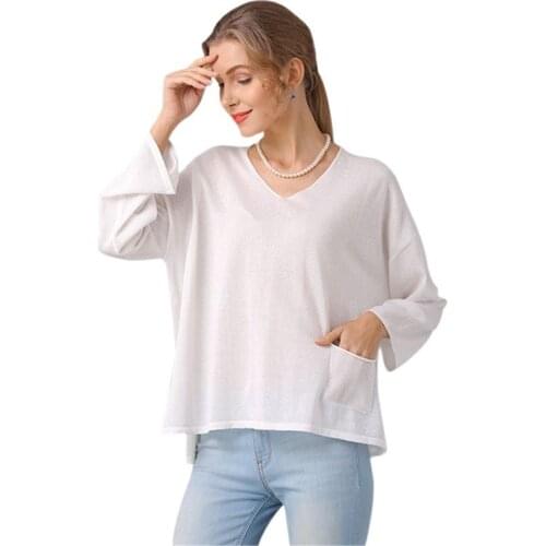 Autumn 2020 V-neck Sleeve Sweater Womens Pullover Top Hot Sell Long Cardigan For Women