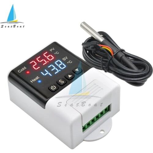AC110-220V Temprature Controler Switch Heat Electronic Display Microcomputer Temperature Controller For Incubator DS18B20 Sensor