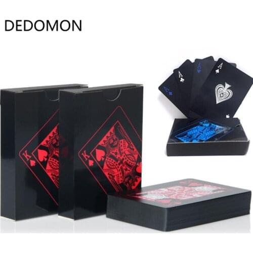 24K Gold Playing Cards Poker Game Deck Gold Foil Poker Set Plastic Magic Card Waterproof Cards Magic Card Games Poker Cards