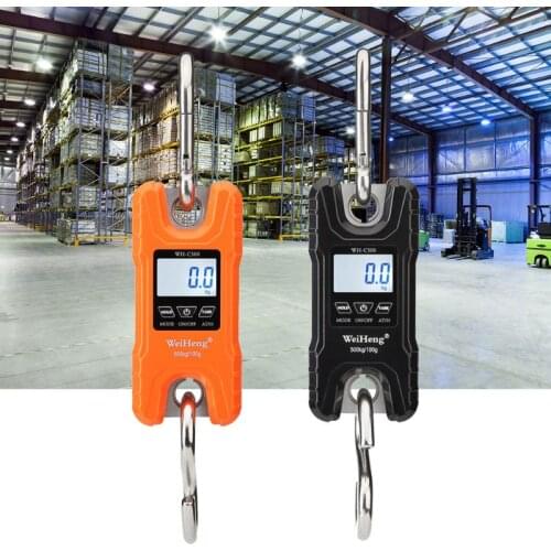 Mini Portable 500 kg / 1000 lb Heavy Duty Digital Hanging Scales LCD Display with Backlight for Farm Market Fishing Hunting