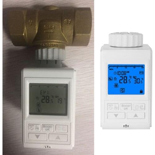 Programmable Thermostat Timer TRV Radiator Valve Actuator Temperature Controller