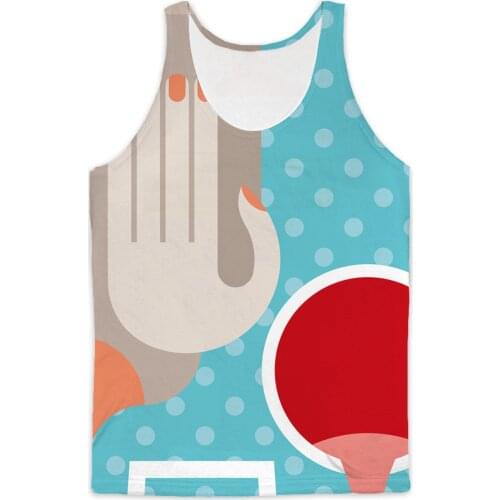 REAL American SIZE Abstract Picasso fashion 3D Sublimation Print Tank top - plus size 4XL 5xl 6XL