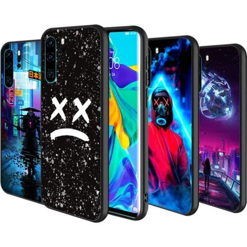 Silicone Cover Street Brand Boy Girls For Huawei P40 P30 P20 Pro P10 P9 P8 Lite E Plus 2019 2017 Phone Case