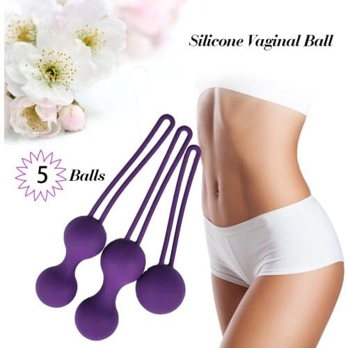 Silicone Ben Wa Ball Vagina Tighten Exercise Kegel Ball Sex Machine Geisha Ball Smart Love Ball Adult Product Sex Toys for Women