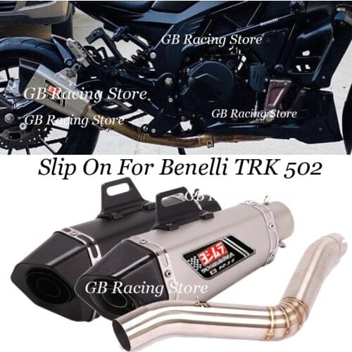 Slip On For Benelli TRK 502 Full System Motorcycle Exhaust Middle Link Pipe Eliminator Enhanced Stainless Modified Escape Moto