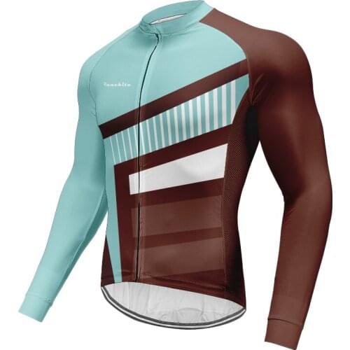 RUNCHITA spring/autumn Quick Dry long sleeve cycling jersey Men Road Bike clothing Male MTB Tops Wear Ropa Ciclismo Maillot Rid